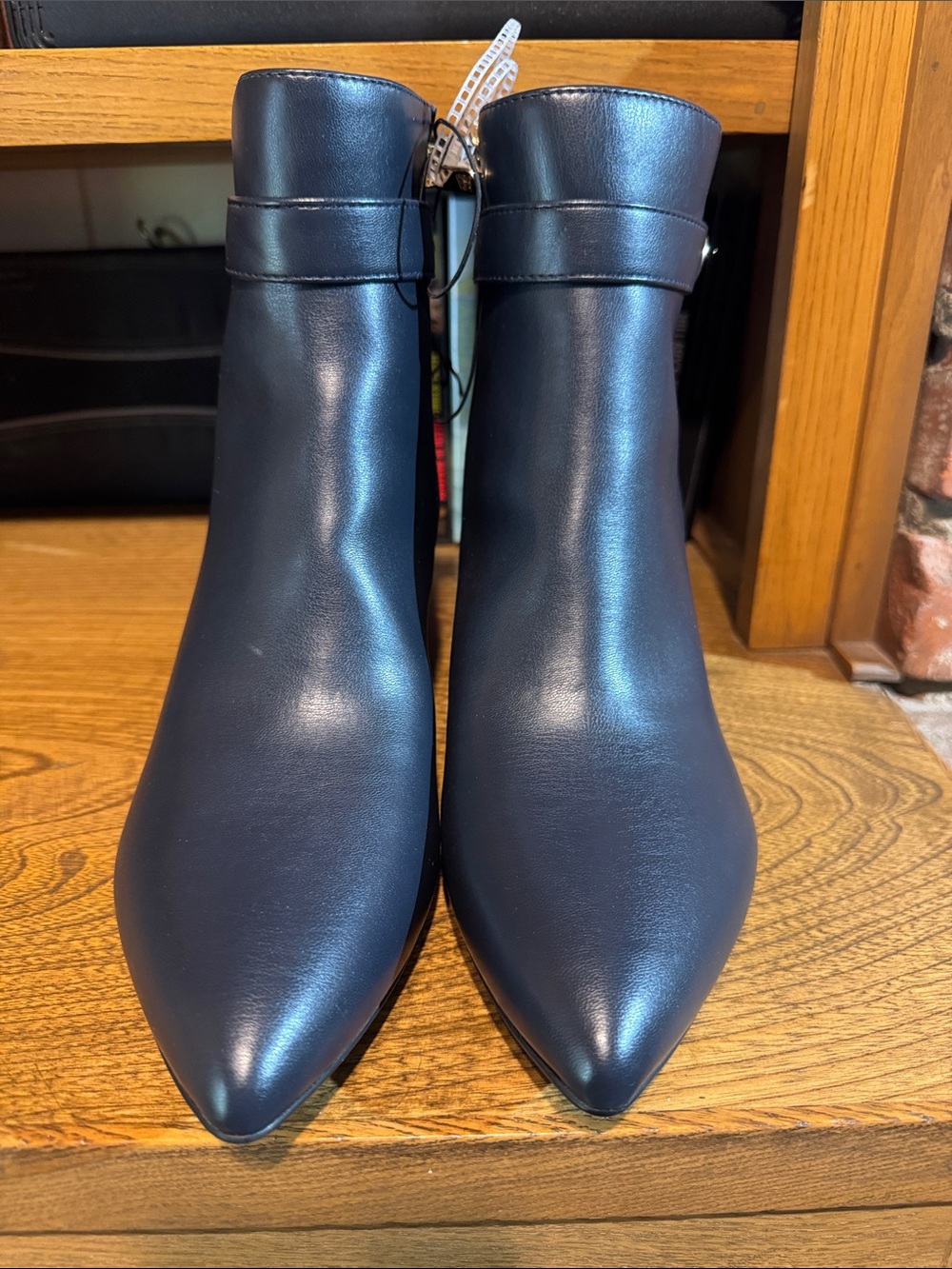 Tommy Hilfiger Herxi Navy Pointed Toe Ankle Booties.